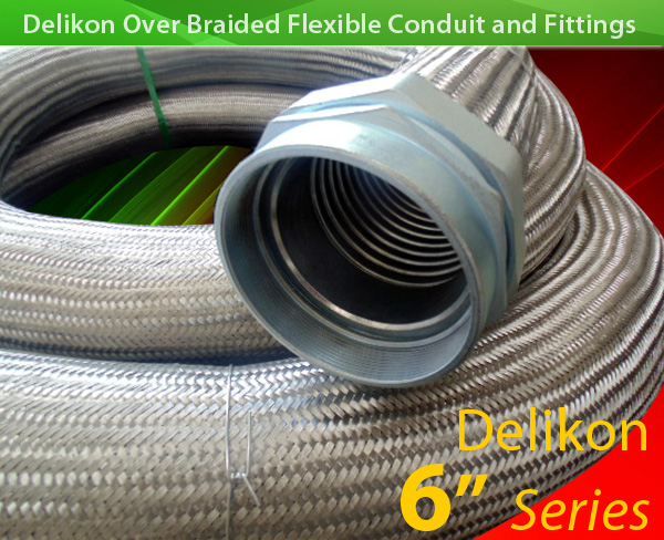 [CN] DELIKON Automation EMi shielding antistatic over braided flexible metal conduit and conduit fittings